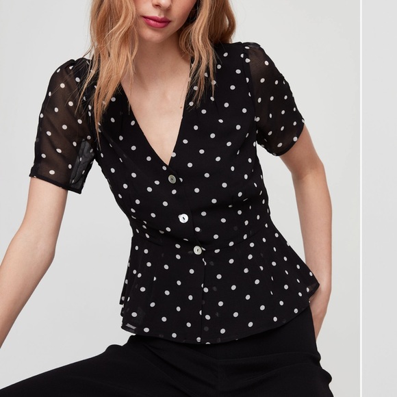 Aritzia Tops - AritziaPolka Dot Blouse